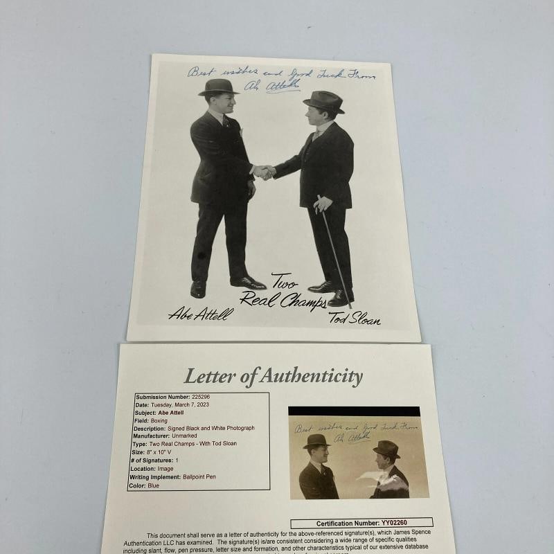 Abe Attell Signed Autographed 1920's 8x10 Photo Boxing Legend JSA COA: Sport: Boxing,Signed: Yes,Original/Reprint: Original,Autograph Authentication: James Spence Authentication (JSA),Product: Photo,Country of Origin: United States