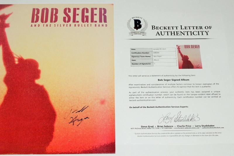 BOB SEGER SIGNED THE FIRE INSIDE ALBUM VINYL RECORD BECKETT COA AGAINST THE WIND: Featured Refinements: Signed LP,Original/Reproduction: Original,Object Type: Record,Autograph Authentication: Beckett,Industry: Music,Country of Origin: United States