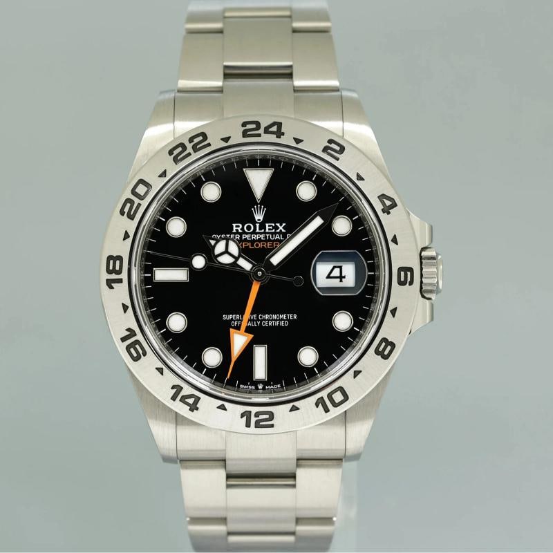 2024 Mint Rolex Explorer II 42mm 226570 Black Dial Steel Date Watch Box - 2