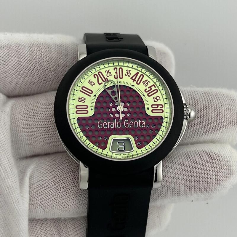 Gerald Genta Retro Sport RSP.X.10 41mm Green Jump Hour Stainless Steel and PVD - 3