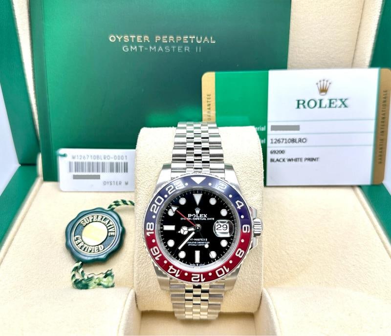 Rolex GMT Master II Pepsi 126710BLRO 40mm Red Blue Bezel Steel Jubilee Box Paper - 2