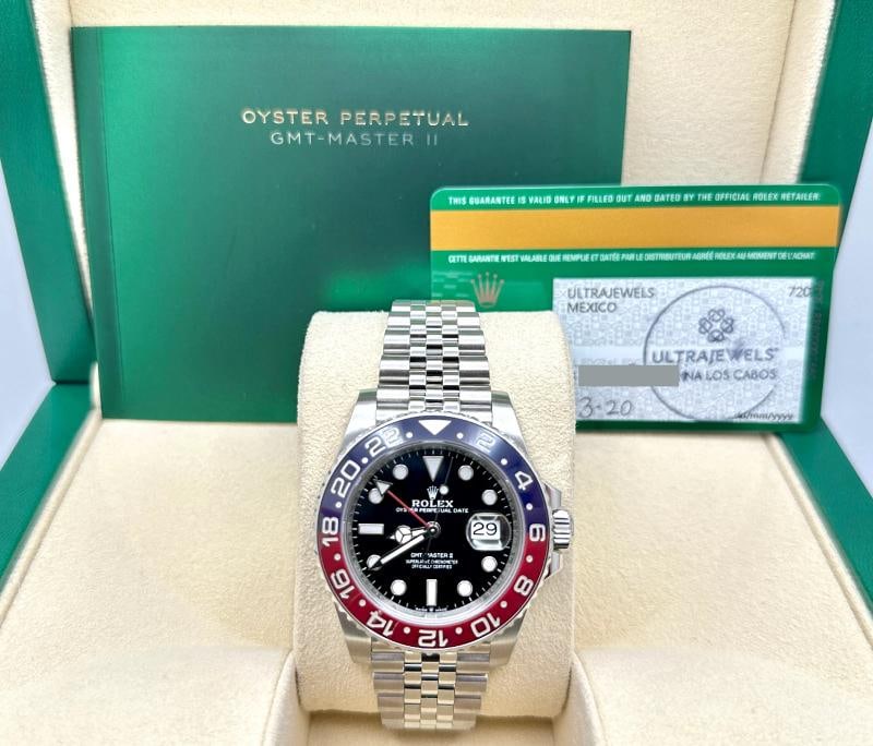 Rolex GMT Master II Pepsi 126710BLRO 40mm Red Blue Bezel Steel Jubilee Box Paper - 3