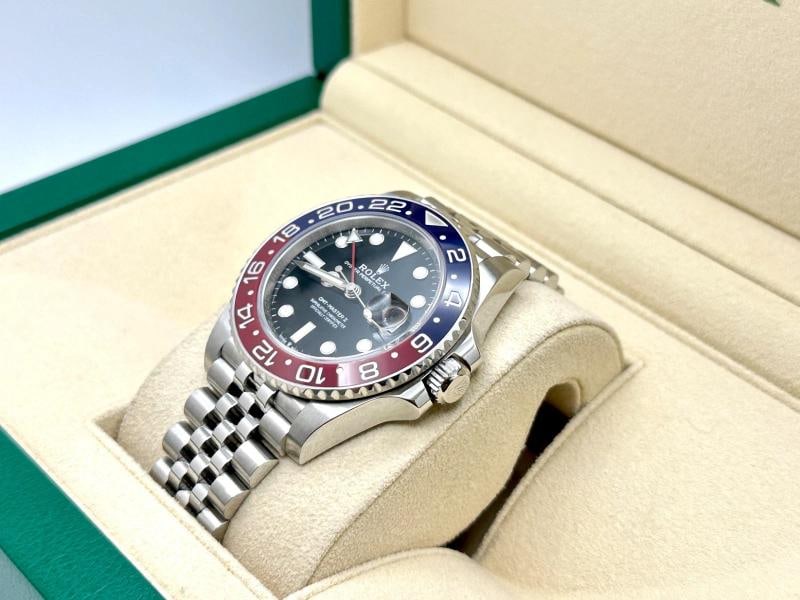 Rolex GMT Master II Pepsi 126710BLRO 40mm Red Blue Bezel Steel Jubilee Box Paper - 5