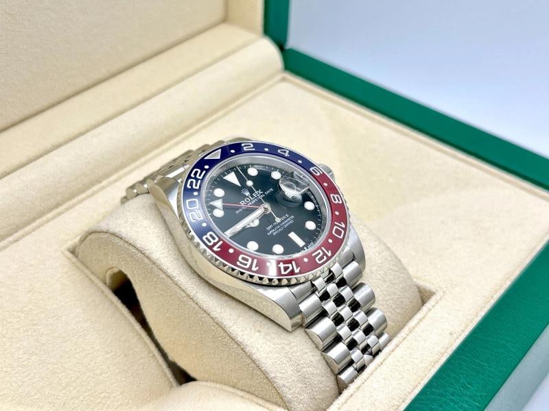 Rolex GMT Master II Pepsi 126710BLRO 40mm Red Blue Bezel Steel Jubilee Box Paper - 7