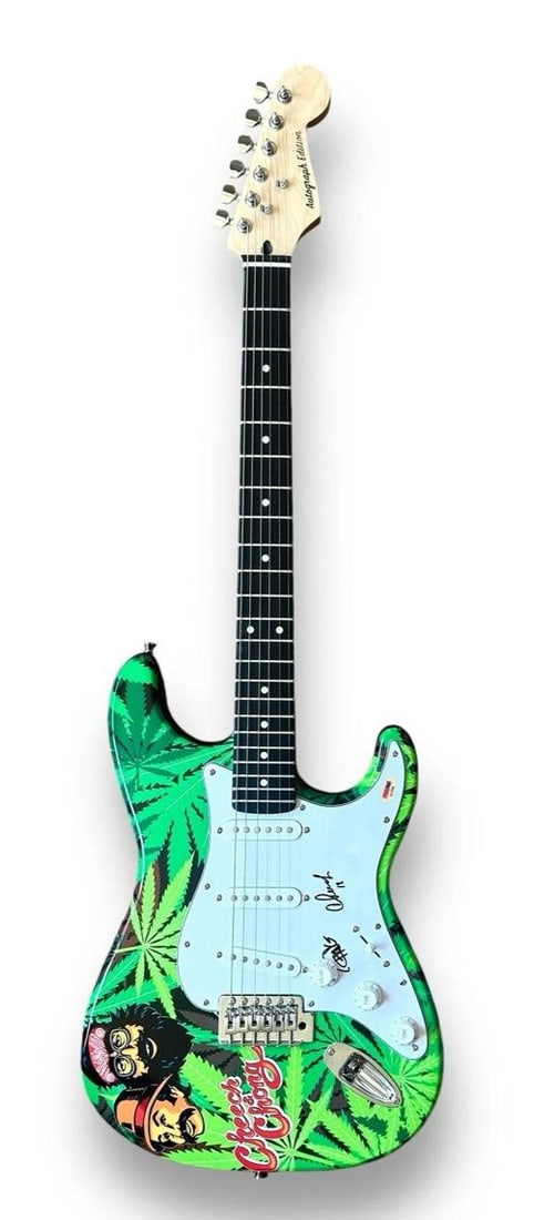 CHEECH AND CHONG Signed Guitar Custom 1/1 Graphics PSA COA - 2