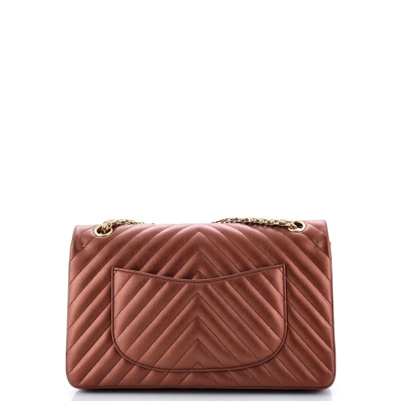Chanel Reissue 2.55 Flap Bag Chevron Metallic Aged Calfskin 226 - 3