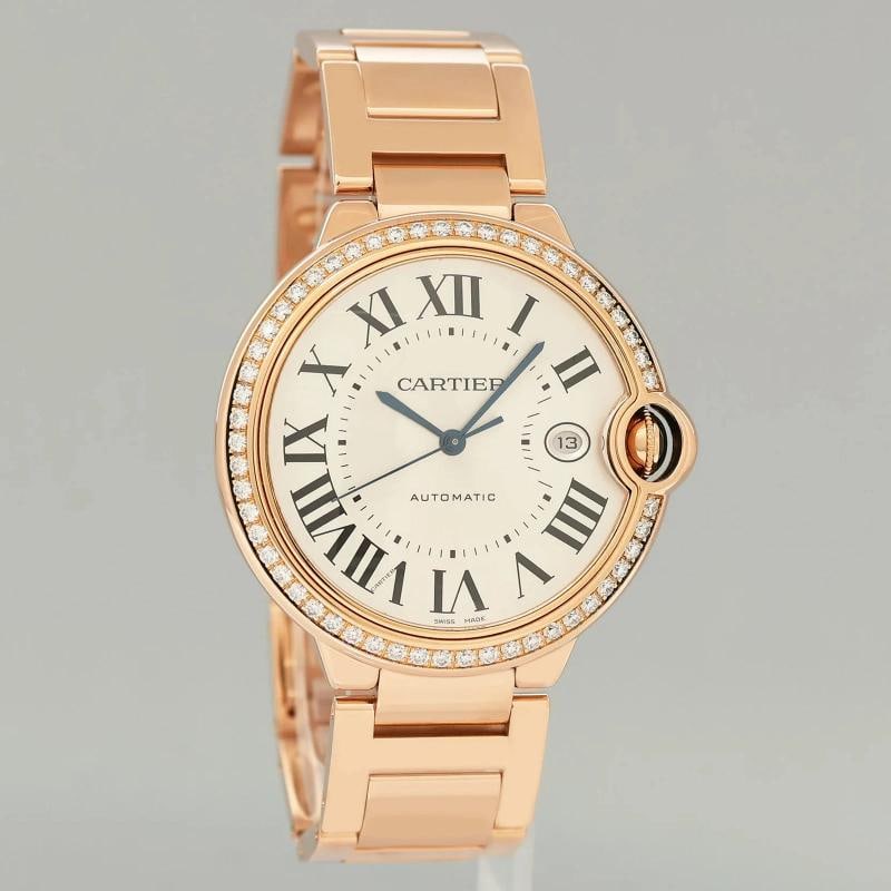 MINT DIAMOND Cartier 3941 Ballon Bleu Rose Gold 42mm Watch Box - 3