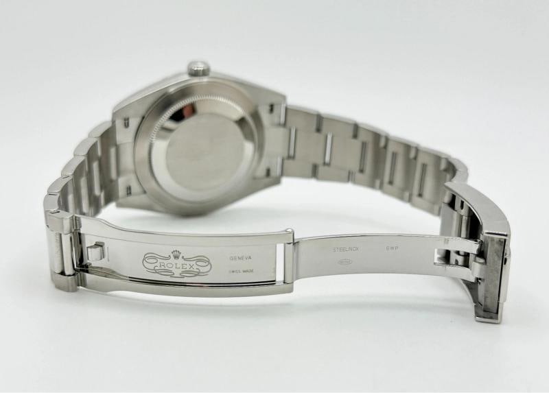 2022 Rolex Datejust 41 126300 Azzurro Blue Roman Dial Stainless Steel Box Paper - 6