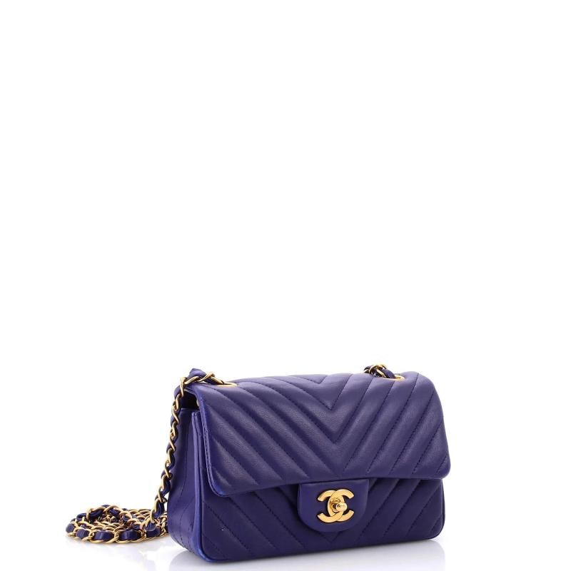 Chanel Classic Single Flap Bag Chevron Lambskin Mini - 2