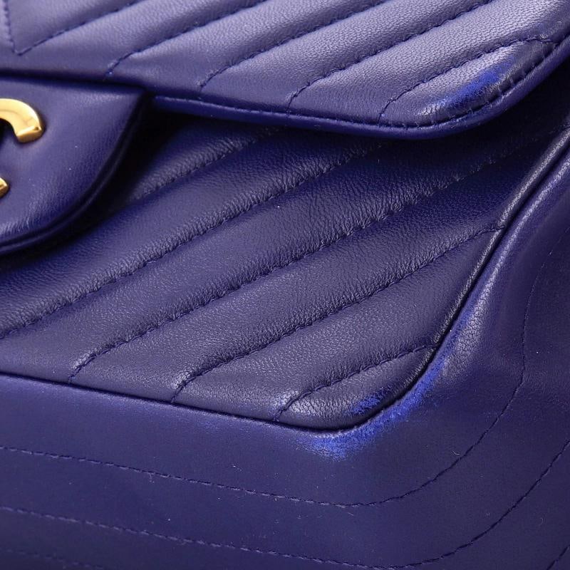 Chanel Classic Single Flap Bag Chevron Lambskin Mini - 6