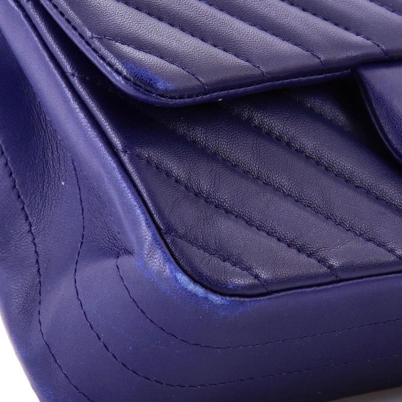 Chanel Classic Single Flap Bag Chevron Lambskin Mini - 7
