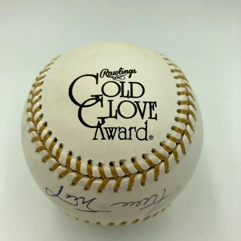 Rare Willie Mays Signed Rawlings Gold Glove Award Baseball PSA DNA COA - 2