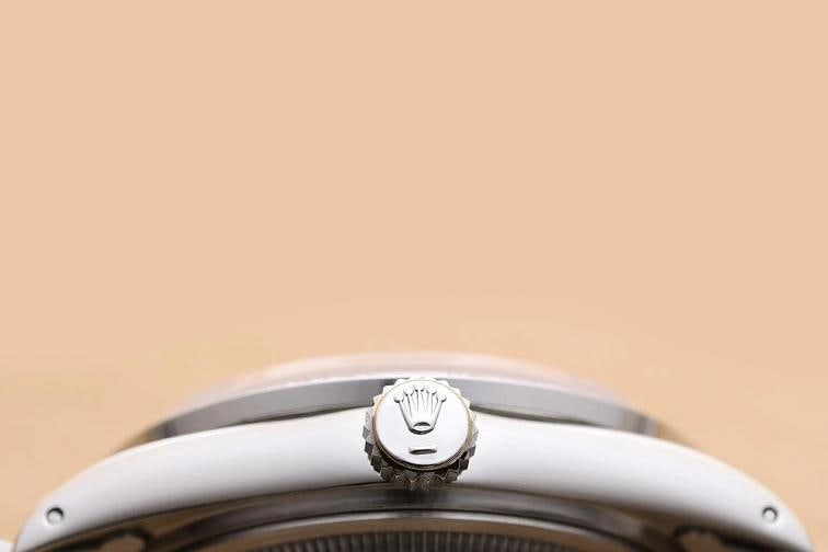 ROLEX MENS DATEJUST 16014 18K GOLD STEEL WHITE ROMAN DIAMOND JUBILEE WATCH - 9