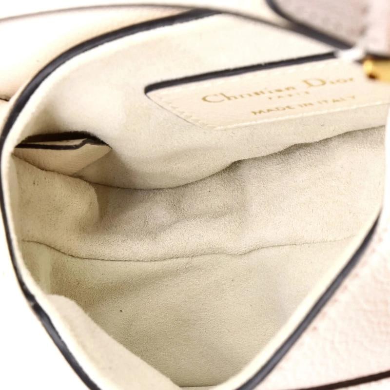 Christian Dior Saddle Handbag with Strap Leather Micro - 5