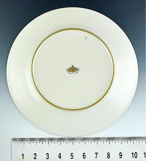 7 Fine Luxury Bavarian Rosenthal Gilded Ivory Dinner Plates - 5