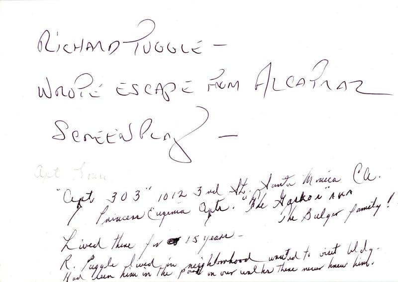 Whitey Bulger Hand Written Letter "Alcatraz / On the Run" JSA COA from Cellmate - 3