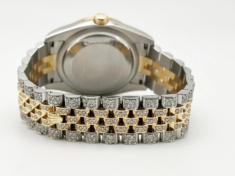 Rolex Datejust 116233 Tahitian Diamond Dial Diamond Band 18K Yellow Gold Steel - 6