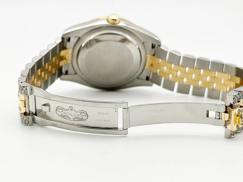 Rolex Datejust 116233 Tahitian Diamond Dial Diamond Band 18K Yellow Gold Steel - 7