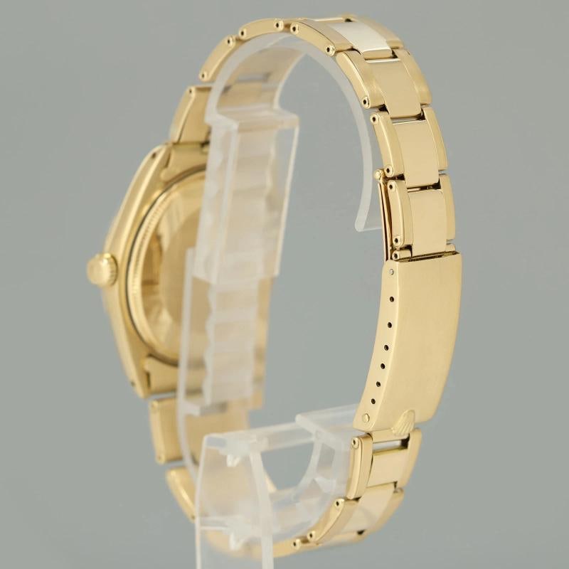 Rolex Date 34mm Oyster Perpetual 1503 Yellow Gold Champagne Watch Box - 4