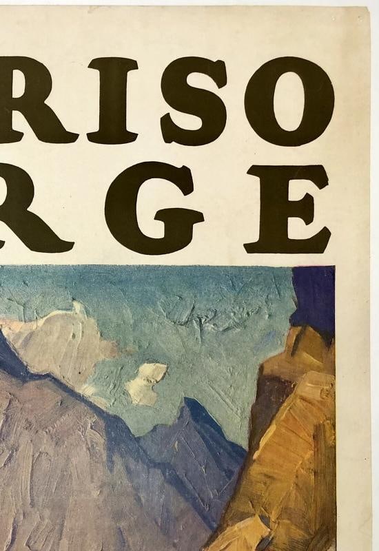 Original Vintage Poster CARRISO GORGE SOUTHERN PACIFIC Railroad Travel Lines OL - 3