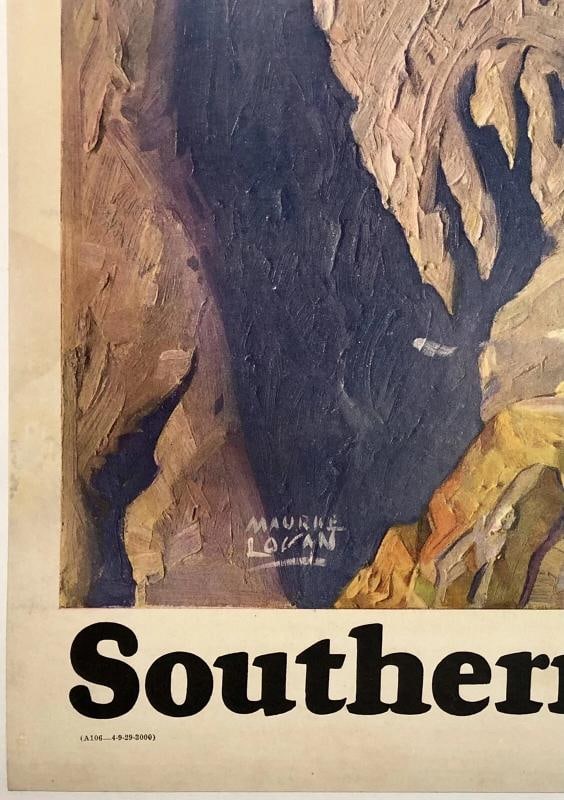 Original Vintage Poster CARRISO GORGE SOUTHERN PACIFIC Railroad Travel Lines OL - 4