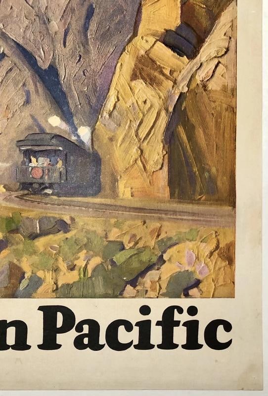 Original Vintage Poster CARRISO GORGE SOUTHERN PACIFIC Railroad Travel Lines OL - 5