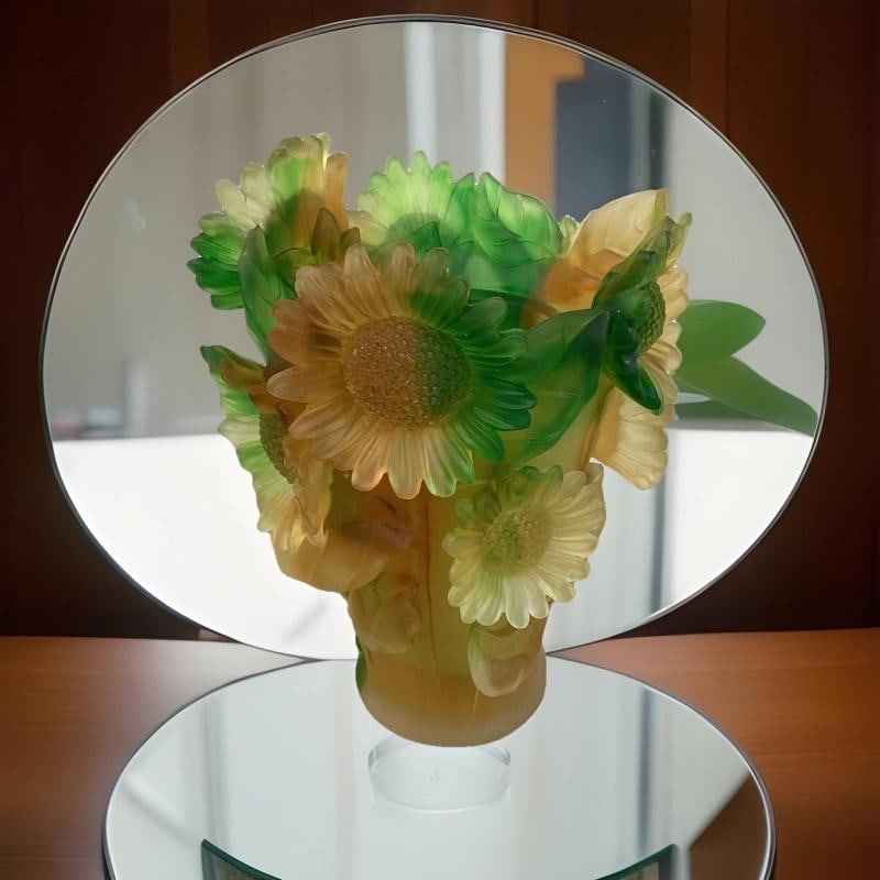 Xl H10Ã¢â‚¬Â Nancy Daum Style Multi Color Sunflower Vase Heavy  - 2