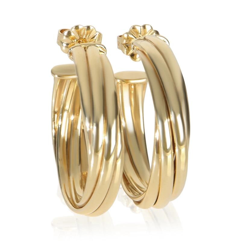 Tiffany & Co. Yellow Gold Paloma Picasso Melody Earrings: Condition: Pre-owned,Item Length: 25 mm,Country of Origin: Italy,Side Stone Type: No Stone,Metal Purity: 18k,With Original Box/Packaging: No,With Papers: No,Report Type: Not Certified,Gross Weight
