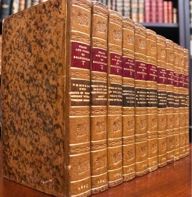 1825 Plays and Poems of WILLIAM SHAKESPEARE in Eleven Volumes Fine Leather - 3