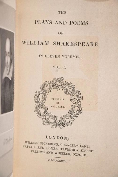 1825 Plays and Poems of WILLIAM SHAKESPEARE in Eleven Volumes Fine Leather - 7