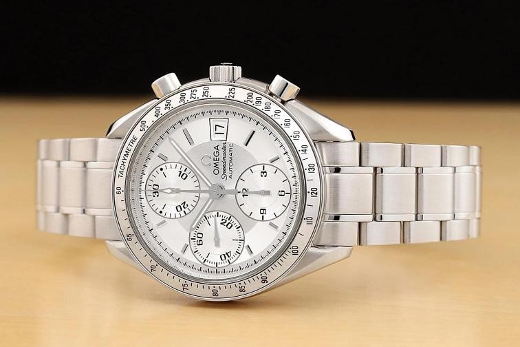 OMEGA MENS SPEEDMASTER DATE 39MM SILVER DIAL 3513.30 B&P STAINLESS STEEL WATCH - 2