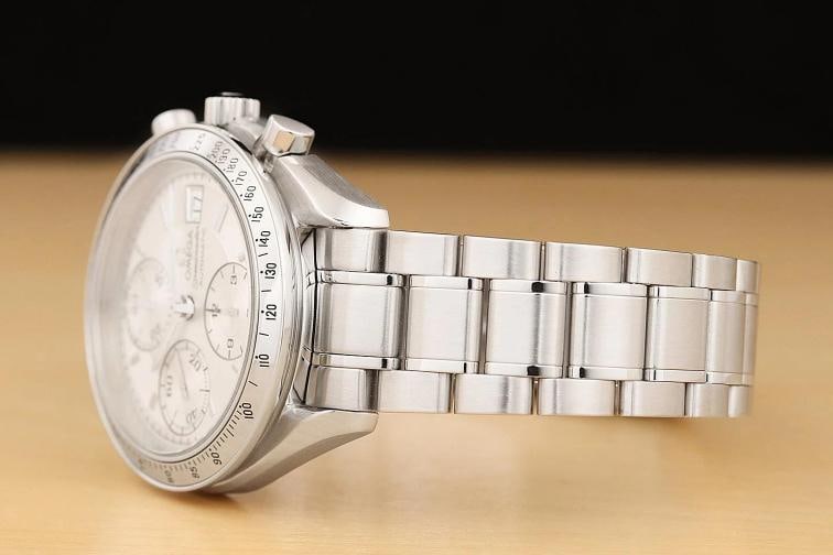OMEGA MENS SPEEDMASTER DATE 39MM SILVER DIAL 3513.30 B&P STAINLESS STEEL WATCH - 4