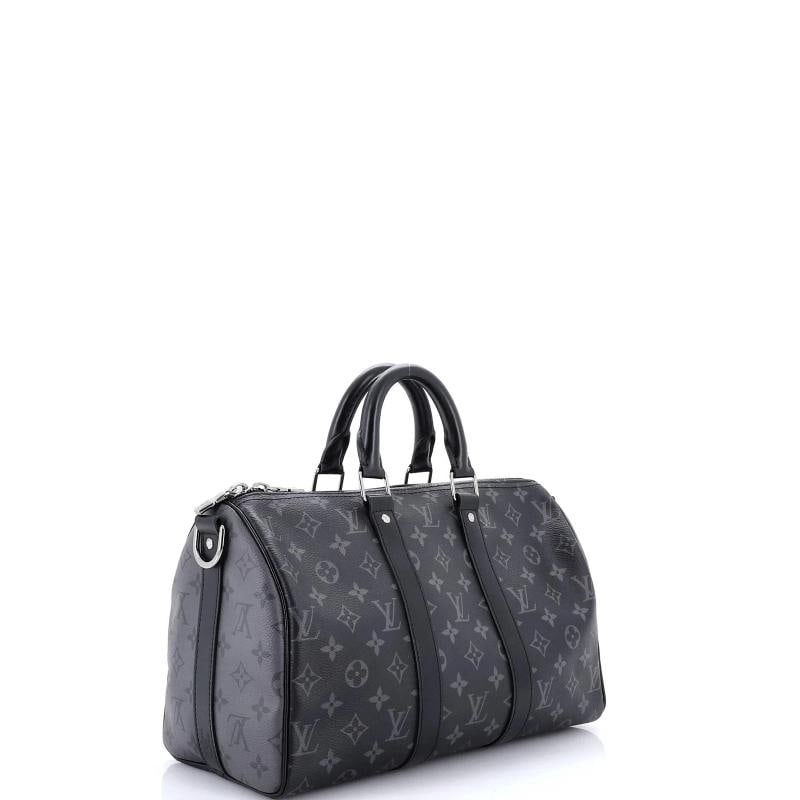 Louis Vuitton Keepall Bandouliere Bag Reverse Monogram Eclipse Canvas 35 - 2