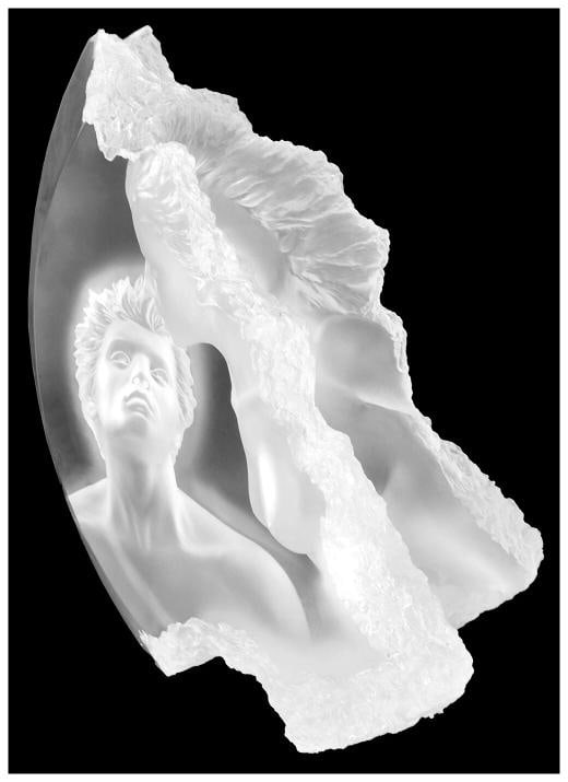 Michael Wilkinson Original Moonscape I Terra Luna Signed Acrylic Sculpture Art - 3