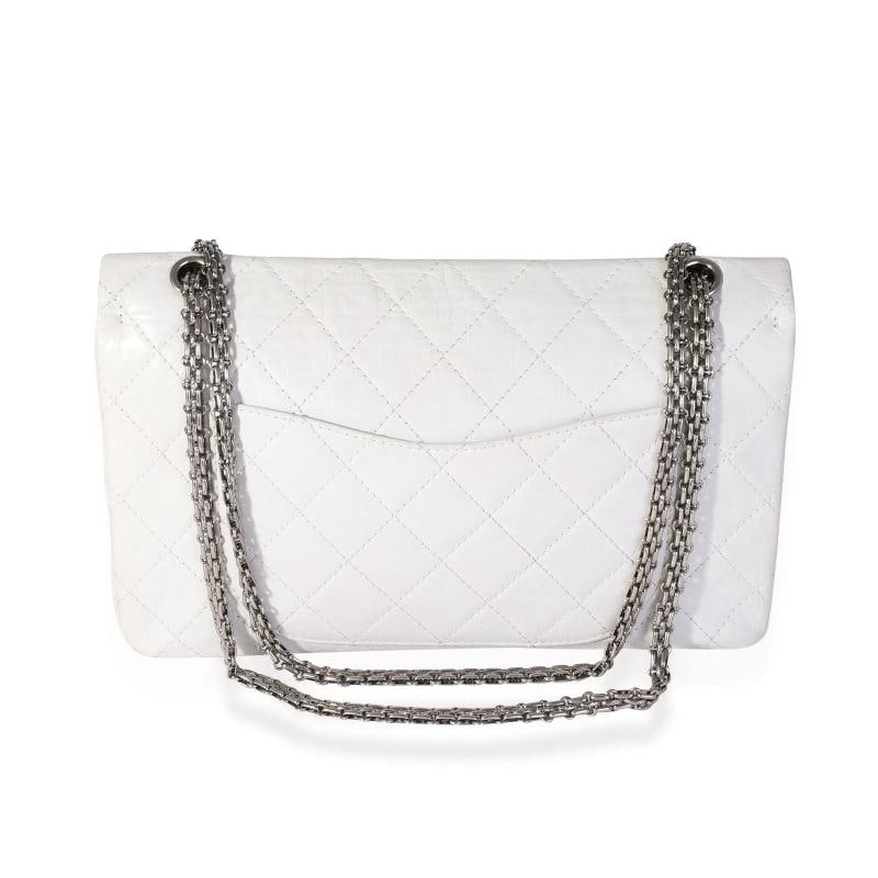 Chanel White Aged Calfskin Quilted 2.55 Reissue 227 Flap - 3