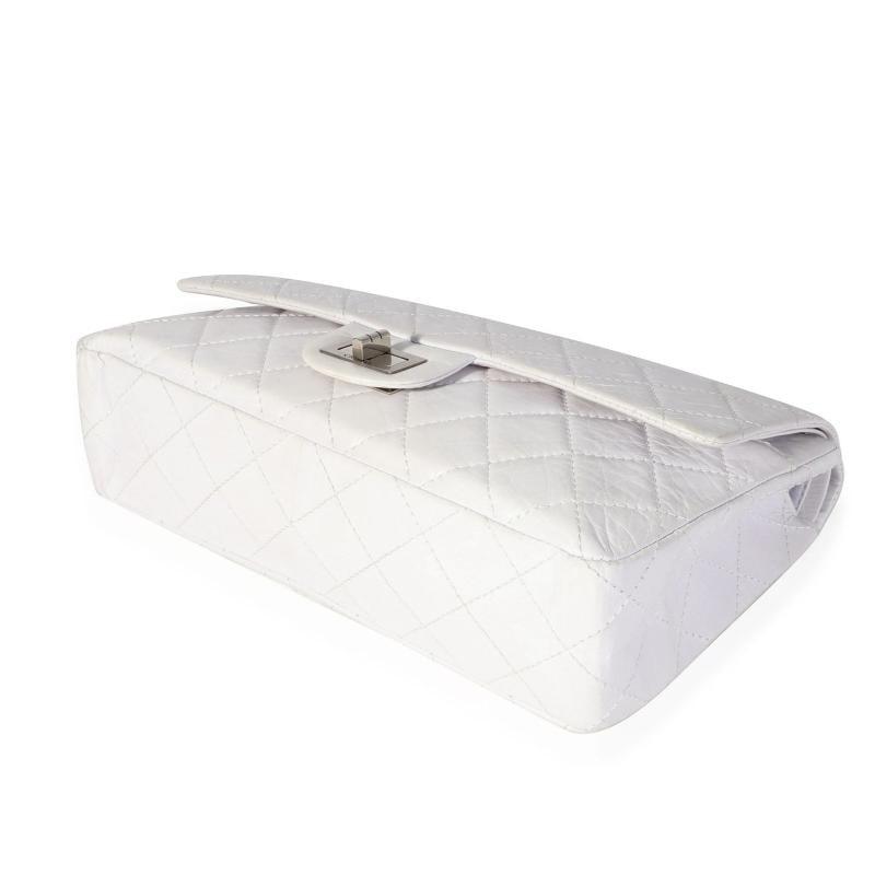 Chanel White Aged Calfskin Quilted 2.55 Reissue 227 Flap - 6