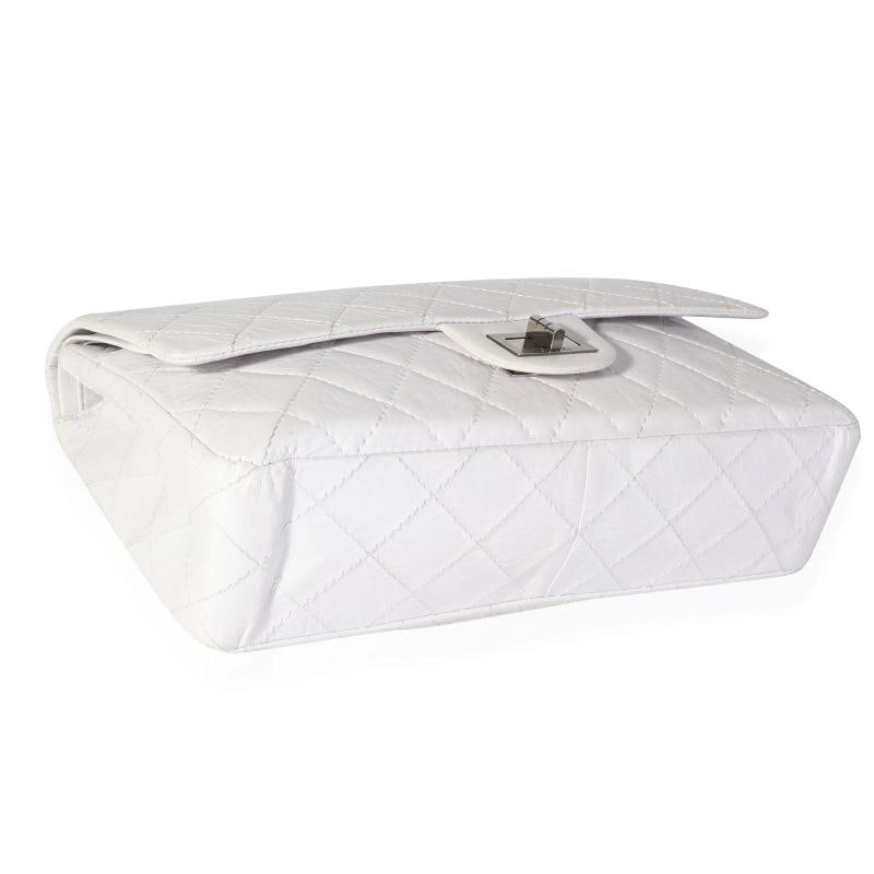 Chanel White Aged Calfskin Quilted 2.55 Reissue 227 Flap - 7