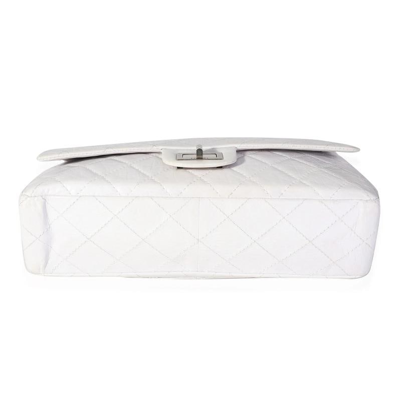 Chanel White Aged Calfskin Quilted 2.55 Reissue 227 Flap - 8