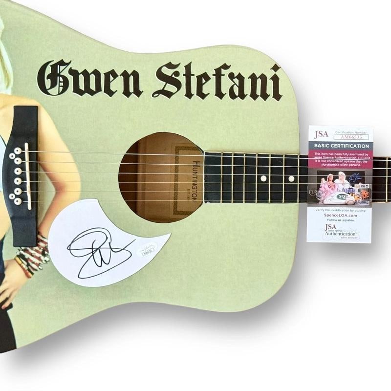 Gwen Stefani Signed Guitar Custom Graphics JSA COA Holdback Girl - 2