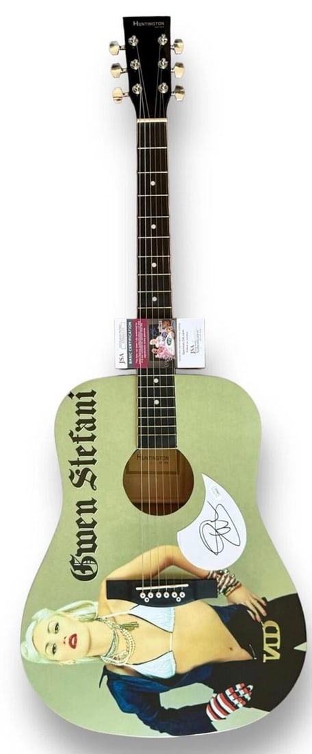 Gwen Stefani Signed Guitar Custom Graphics JSA COA Holdback Girl - 3