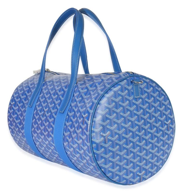 Goyard Sky Blue Goyardine Barrel 40 Sports Bag - 3