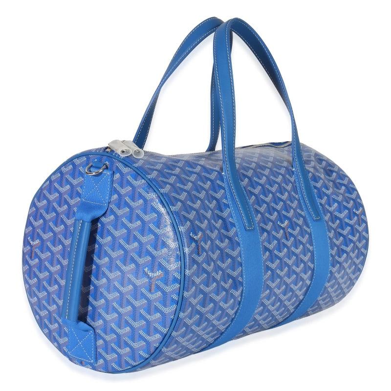Goyard Sky Blue Goyardine Barrel 40 Sports Bag - 4