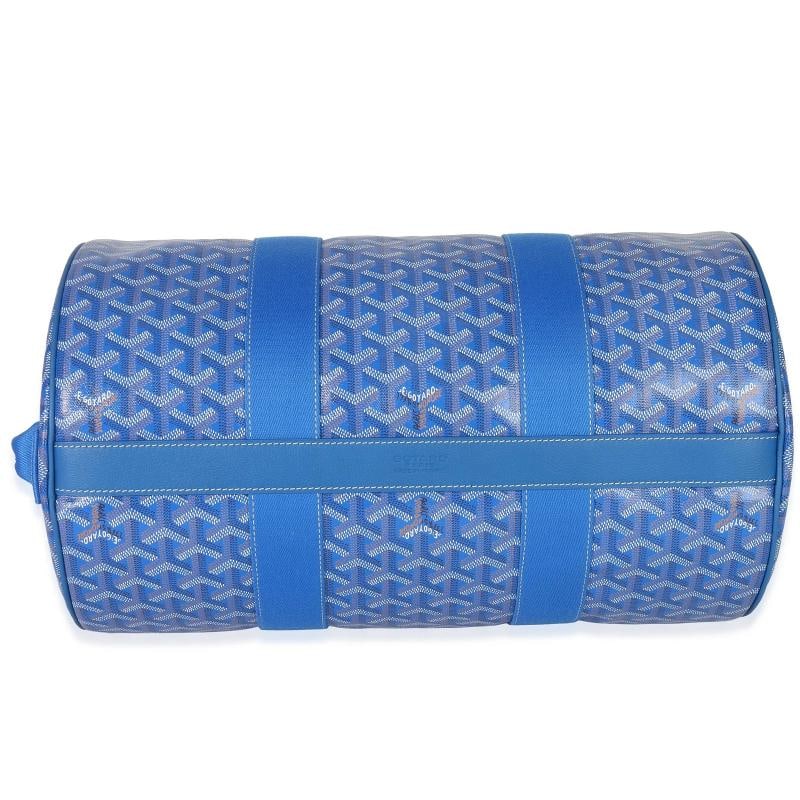 Goyard Sky Blue Goyardine Barrel 40 Sports Bag - 6