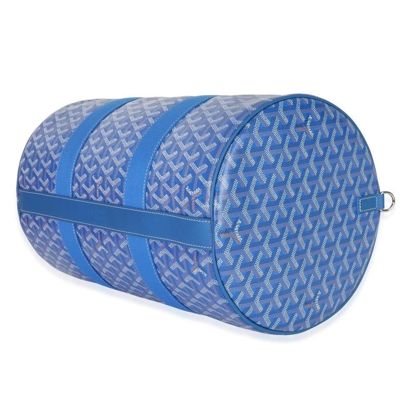 Goyard Sky Blue Goyardine Barrel 40 Sports Bag - 7