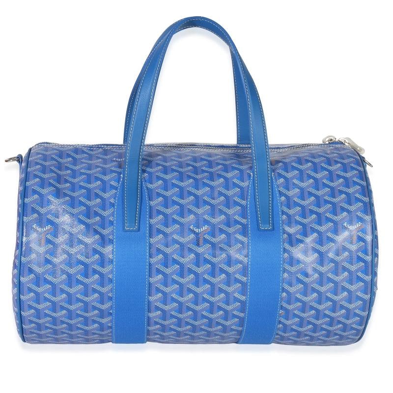 Goyard Sky Blue Goyardine Barrel 40 Sports Bag - 8