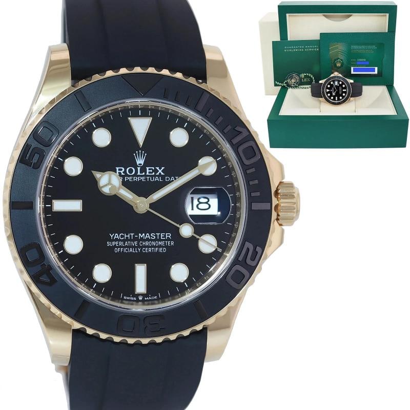 2022 NEW PAPERS Rolex Yacht-Master 226658 Yellow Gold 42mm Oysterflex Watch Box: Condition: Pre-owned - Excellent,Brand: Rolex,Department: Unisex Adults,Type: Wristwatch,Model: Yacht-Master,Reference Number: 226658,With Original Box/Packaging: Yes,With Papers: