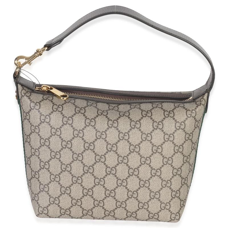 Gucci Beige Ebony GG Supreme Monogram Canvas Super Mini Ophidia Shoulder Bag - 4
