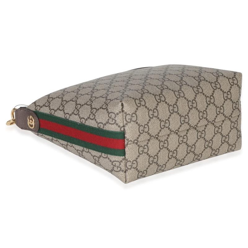 Gucci Beige Ebony GG Supreme Monogram Canvas Super Mini Ophidia Shoulder Bag - 7