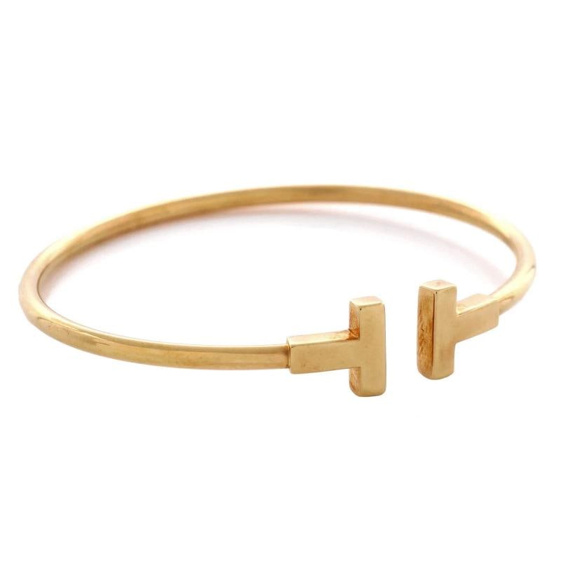 Tiffany & Co. T Wire Bracelet 18K Yellow Gold - 2