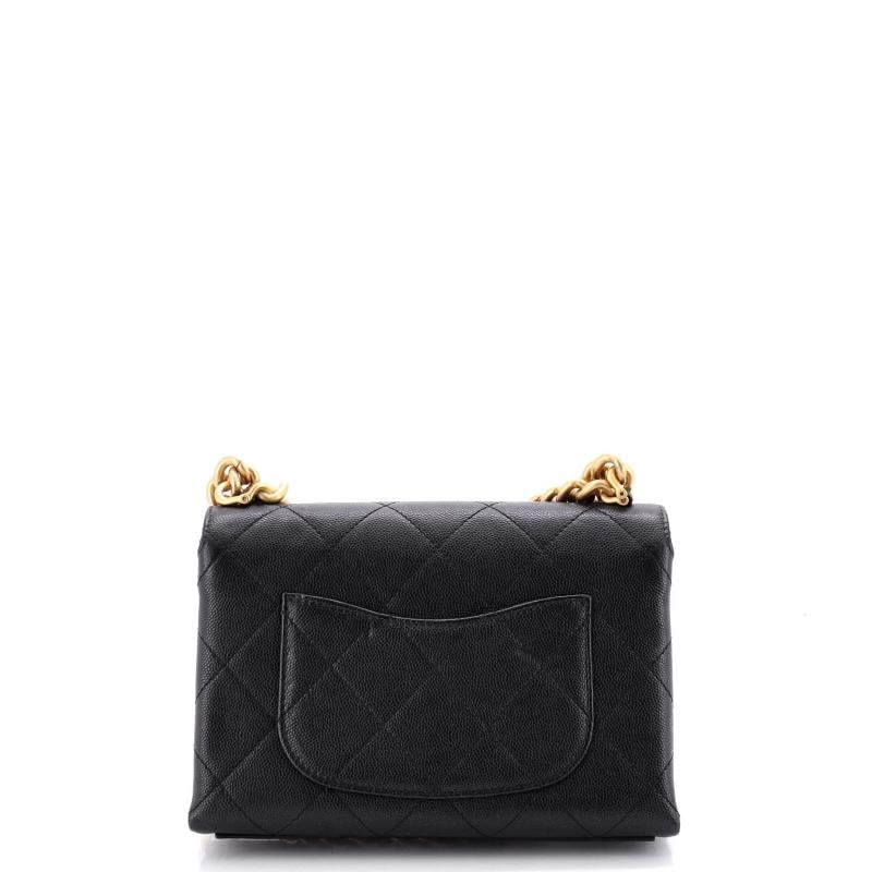 Chanel Bracelet On Chain Flap Bag Quilted Caviar Mini - 3